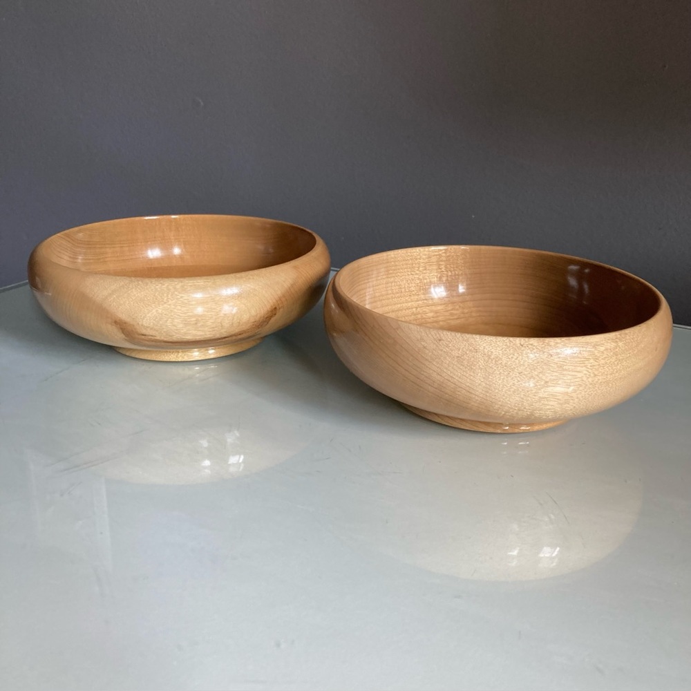 Oregon Myrtle Wood Bowls - Set of 2